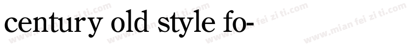 century old style fo字体转换